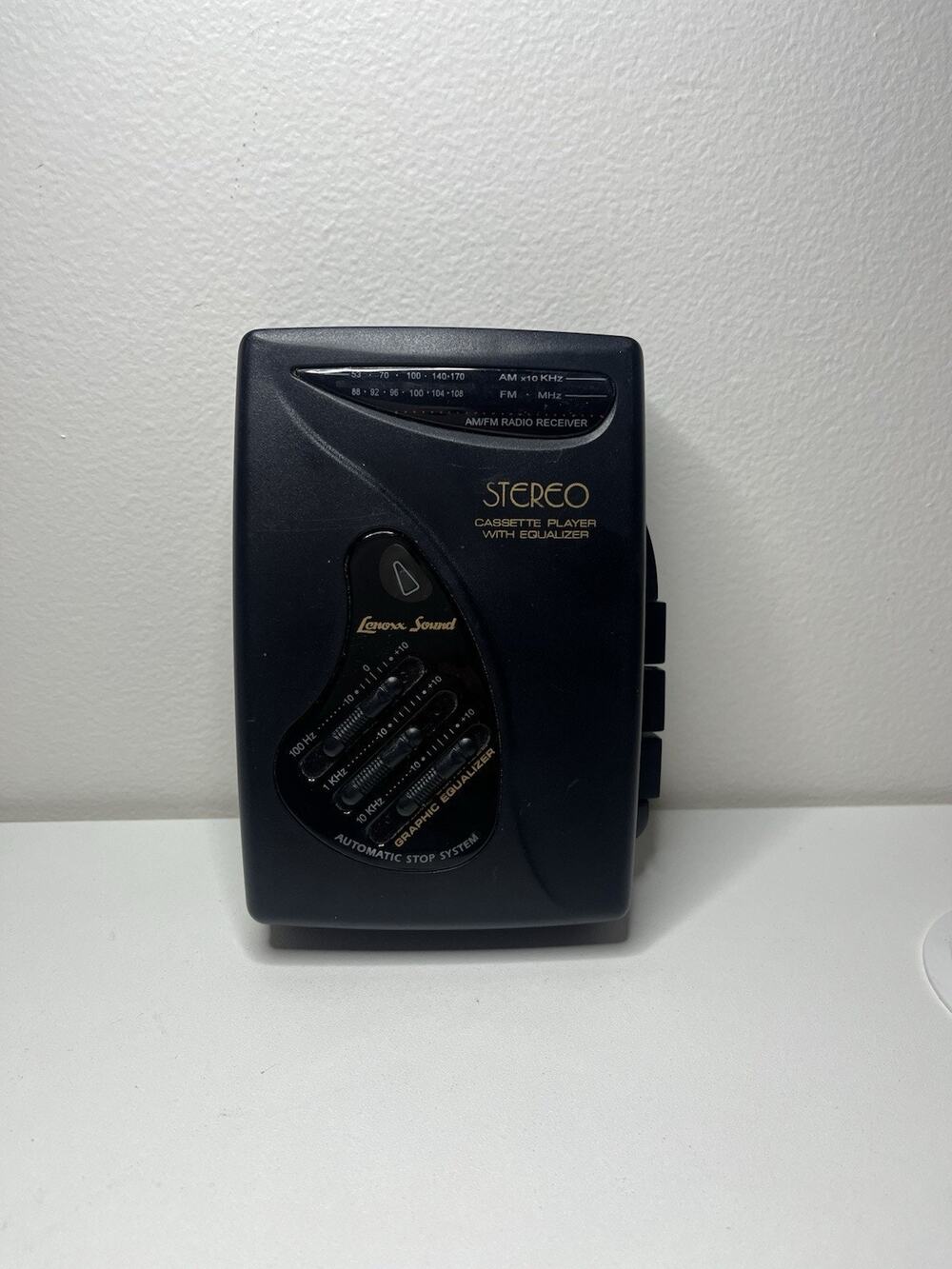 VTG 90s Lenoxx Sound AM/FM Cassette Player Model 929 Graphic Equalizer WORKS!!